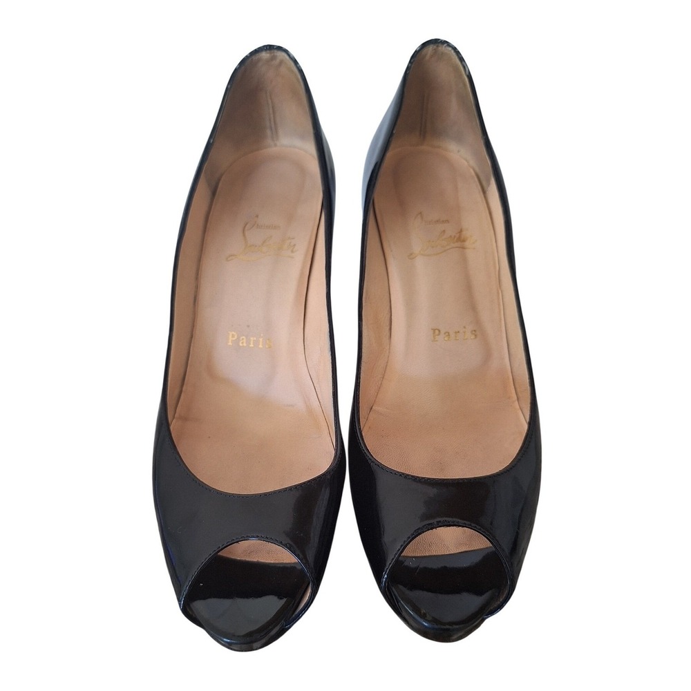 Christian Louboutin patent leather Heels open toe size 37